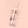 New creative, trendy and cute whirlwind stirring ice cup, ins style fashionable double-layer student girl plastic straw cup details Picture